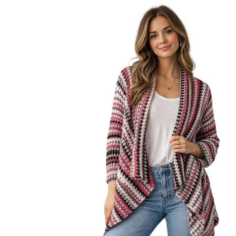 Handmade Crochet Cape Cardigan Medium Indie Boho Hippie Festival Folk Cottage